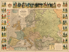 Europe and Europe Map By Jean Dosseray