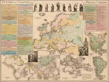 World, World, North America, South America, Europe, Europe, Asia, Asia, Africa, Africa, Australia & Oceania, Oceania and America Map By Bouasse-Lebel