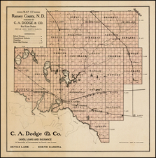 Plains and North Dakota Map By Heber M. Creel