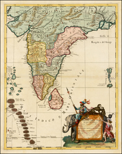 India and Other Islands Map By Giacomo Giovanni Rossi - Giacomo Cantelli da Vignola