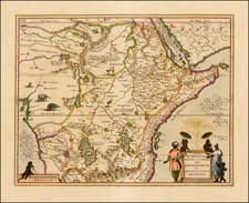 East Africa and West Africa Map By Willem Janszoon Blaeu