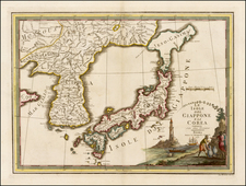 Japan and Korea Map By Giovanni Maria Cassini