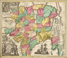 India Map By Matthaus Seutter