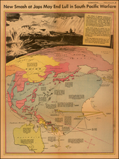 China, Japan, Korea, Southeast Asia, Philippines, Pacific, Australia and Russia in Asia Map By Charles H. Owens / Los Angeles Times