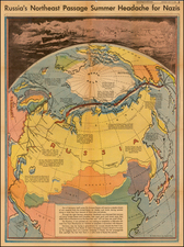 Polar Maps, Alaska, Russia, China, Russia in Asia and Canada Map By Charles H. Owens / Los Angeles Times