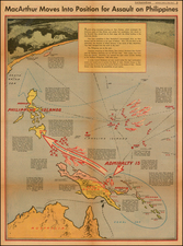 Philippines, Other Islands, Pacific and Australia Map By Charles H. Owens / Los Angeles Times