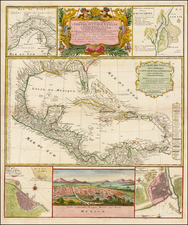 Florida, Mexico, Caribbean and Central America Map By Homann Heirs