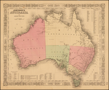 Australia Map By Benjamin P Ward  &  Alvin Jewett Johnson