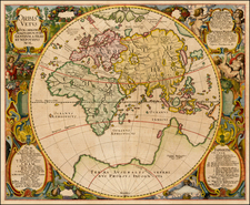 World and Eastern Hemisphere Map By Johannes Mejer