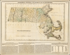 Massachusetts Map By Henry Charles Carey  &  Isaac Lea