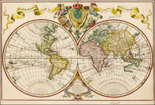 World and World Map By Guillaume De L'Isle