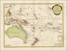 Australia & Oceania, Australia, Oceania, New Zealand and Other Pacific Islands Map By Franz Johann Joseph von Reilly