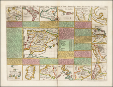 Texas, Southwest, Caribbean, Central America, South America, Italy, Philippines and Balearic Islands Map By Henri Chatelain