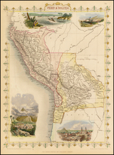 South America Map By John Tallis