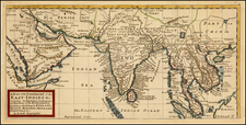 Indian Ocean, India and Southeast Asia Map By Herman Moll