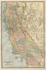 California Map By George F. Cram