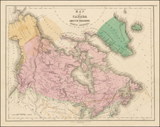 Polar Maps, Alaska and Canada Map By Gall  &  Inglis
