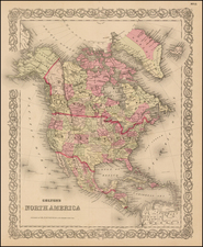 North America Map By G.W.  & C.B. Colton