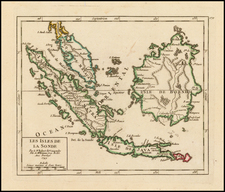 Southeast Asia and Indonesia Map By Gilles Robert de Vaugondy