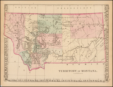 Plains and Rocky Mountains Map By Samuel Augustus Mitchell Jr.