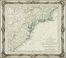 United States Map By Louis Brion de la Tour