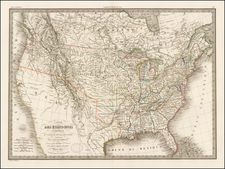 United States Map By Alexandre Emile Lapie