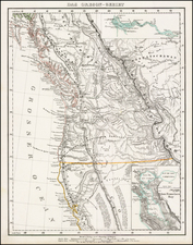 Oregon, California and Canada Map By Carl Flemming