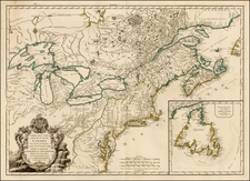 Mid-Atlantic, Midwest and Canada Map By Didier Robert de Vaugondy