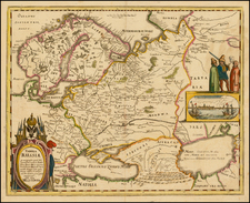 Poland, Russia, Ukraine, Baltic Countries, Central Asia & Caucasus and Russia in Asia Map By Matthaus Merian