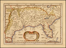 Florida, South and Southeast Map By Nicolas Sanson