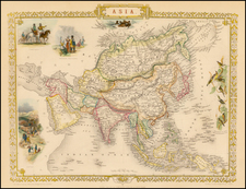 Asia Map By John Tallis