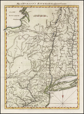 New England, Connecticut, Vermont, New York State, New Jersey and Pennsylvania Map By Gentleman's Magazine