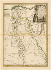 Carte De L'Egypte Ancienne et Moderne . . . . 1762 By Jean Lattré