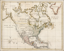 North America Map By Johann Walch