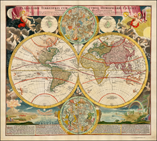 World, World and Celestial Maps Map By Johann Baptist Homann