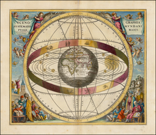 World, World, Celestial Maps and Curiosities Map By Andreas Cellarius / Gerard & Leonard Valk