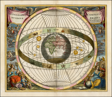 World, Eastern Hemisphere, Celestial Maps and Curiosities Map By Andreas Cellarius  &  Gerard & Leonard Valk