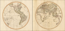 World and World Map By John Cary