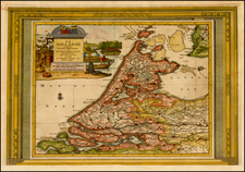 Netherlands Map By Pieter van der Aa