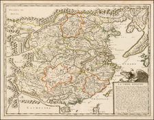 China and Korea Map By Nicolas Sanson