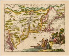 New England and Mid-Atlantic Map By John Ogilby