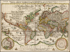 World and World Map By Matthaus Merian