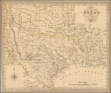 Texas and Southwest Map By Charles Frederick Cheffins