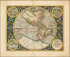 Western Hemisphere, South America and America Map By Michael Mercator