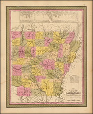 South Map By Samuel Augustus Mitchell