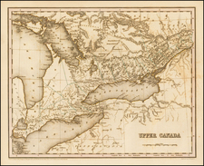 Midwest and Canada Map By Thomas Gamaliel Bradford
