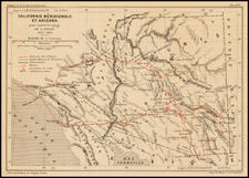 Southwest and California Map By Alphonse Louis Pinart