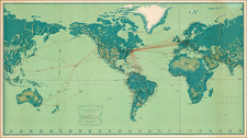 World and World Map By Pan American World Airways