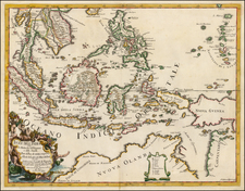Southeast Asia, Philippines, Other Islands and Australia Map By Giacomo Giovanni Rossi - Giacomo Cantelli da Vignola