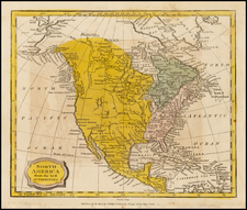 North America Map By Charles Brightly  &  E. Kinnersly